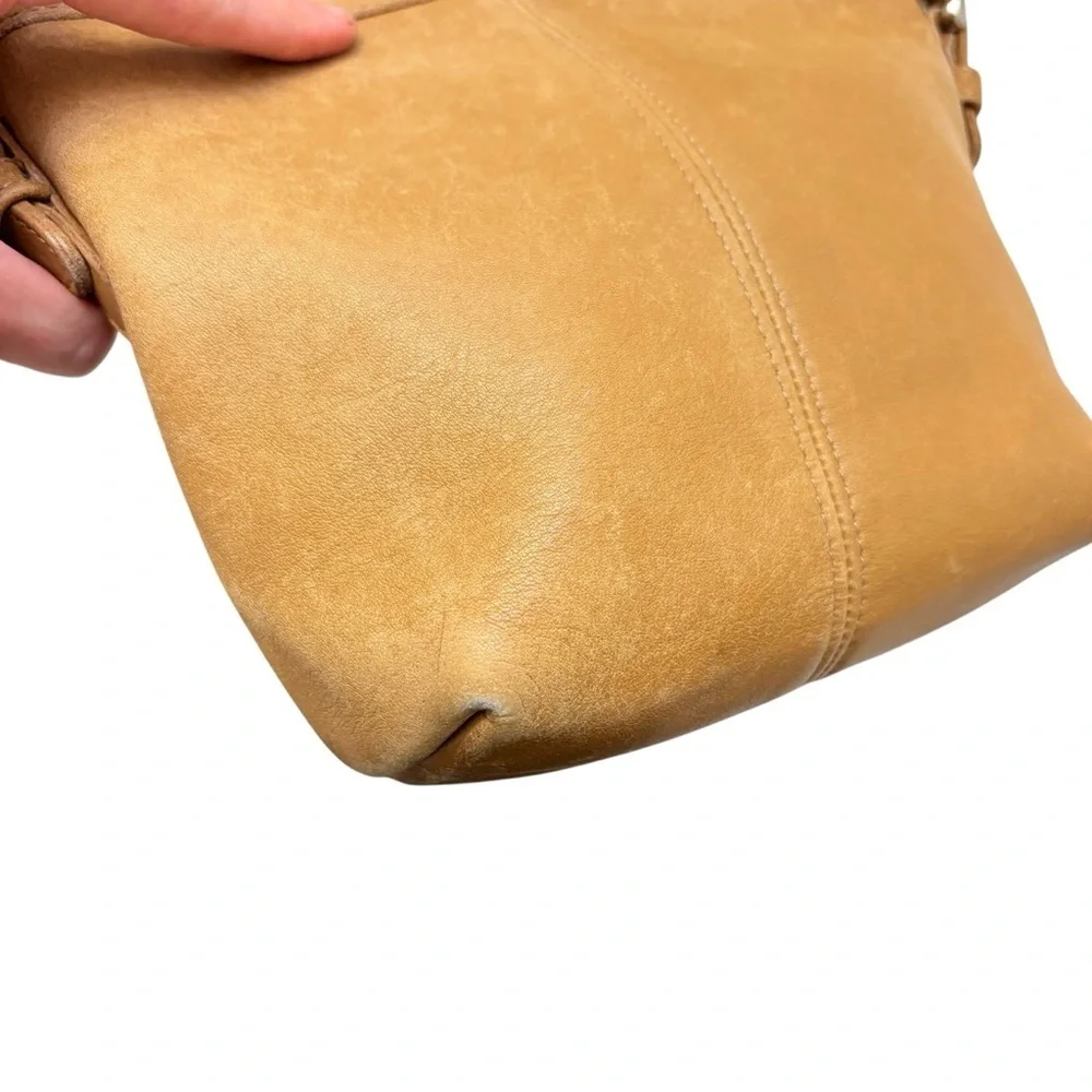 Coach 4107 mini market crossbody bag tan leather